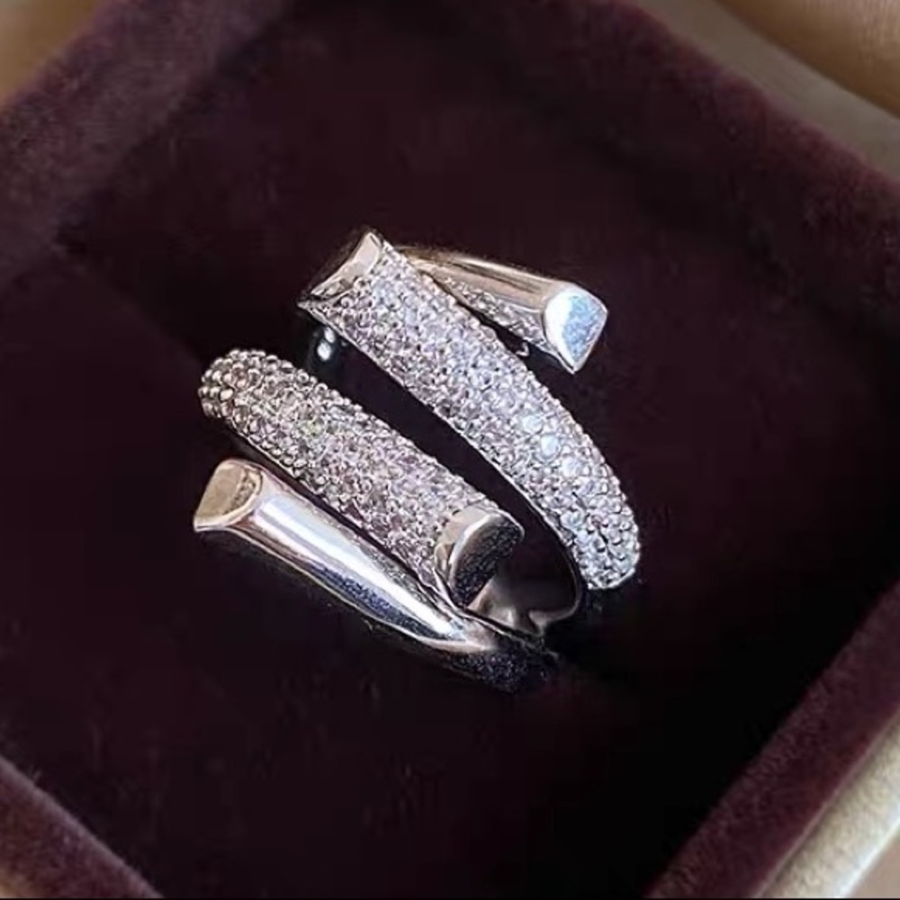 💎 BOGO❗️Silver Uneven Texture fashion Ring - Picture 4 of 8